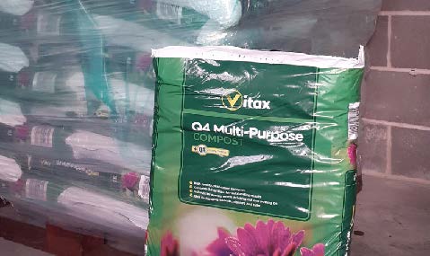 Vitax donation waiting in our Potting Shed
